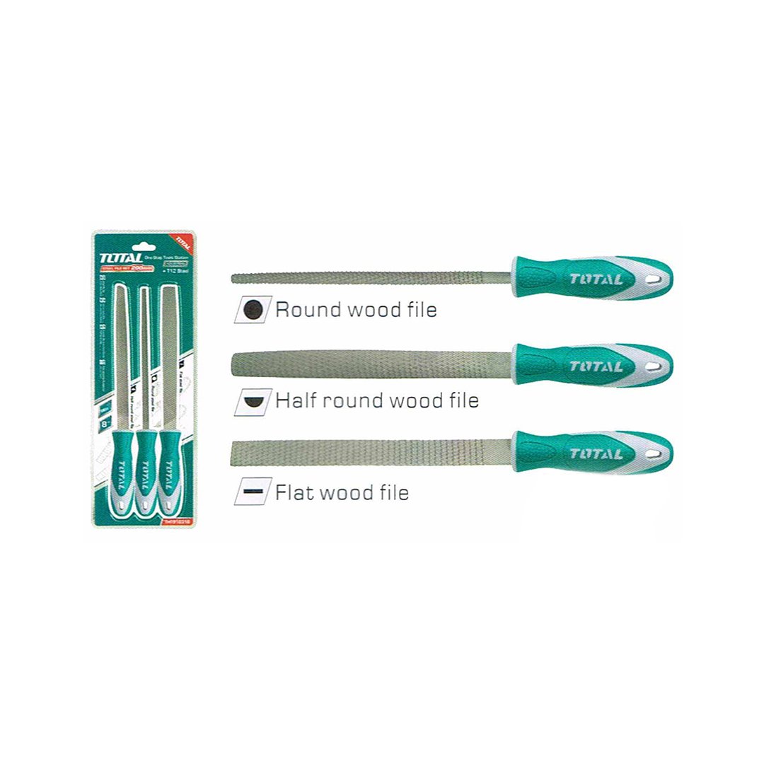 Jogo de grosa/lima p/madeira 200mm 3in1 Total